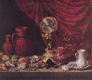 PEREDA, Antonio de Stiil-life with a Pendulum sg Spain oil painting reproduction